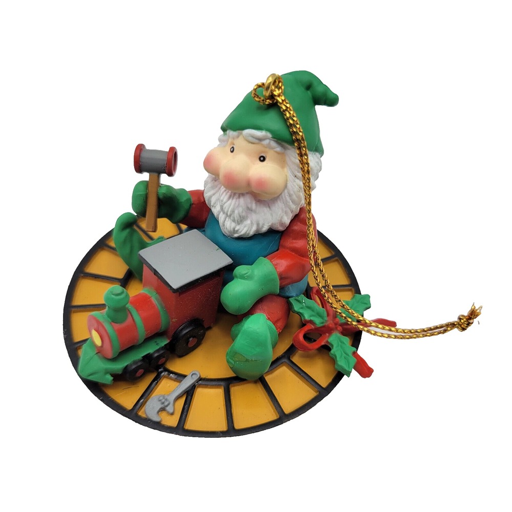Vintage 1991 Santa Grubby Toy Mill Christmas Holiday Tree Ornament